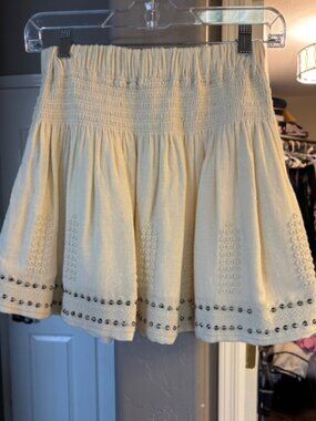 Isabelle Marant D'Etoile Light yellow/creme lined detailed mini skirt Size 38